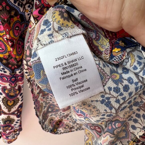 Veronica Beard Sura Printed silk Blouse – Women’s Size 6 - Picture 8 of 9